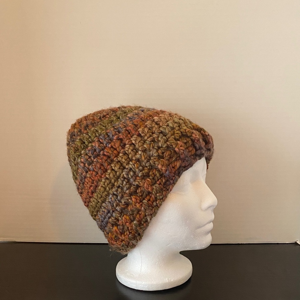 Chunky Multicolor Crochet Beanie - Picture 2 of 7